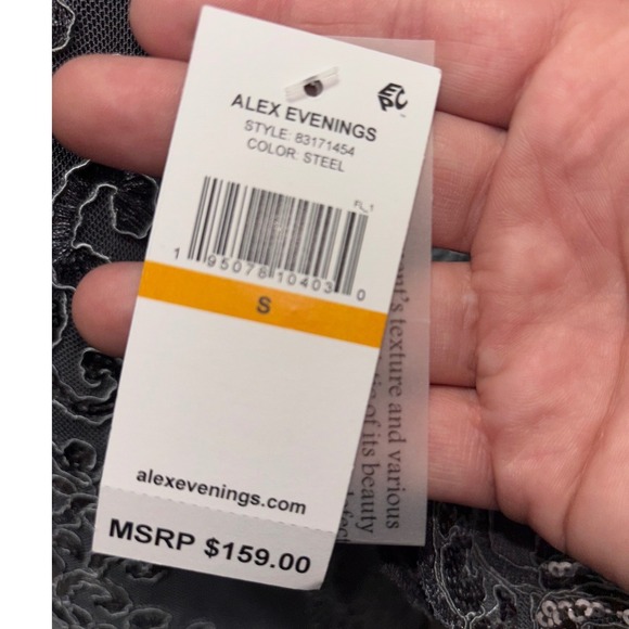 Beautiful Steel Grey Alex Evenings Causal Wear/Prefect For Dates Blouse, Small - Picture 3 of 9